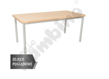 Image de Table antibruit MILA 140 x 70 cm - tablette grise foncé H 59 cm